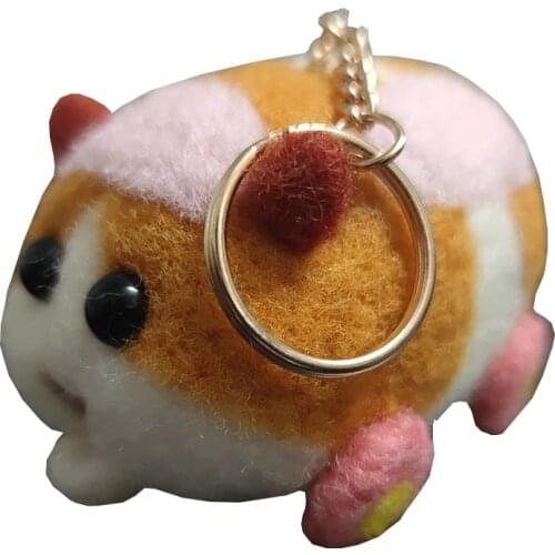 2021 Pui Pui Molcar Cute DIY Wool Needle felt Toys pendant hamster keychain doll bag accessories activities kids gifts