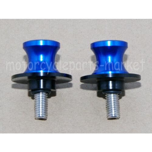 2x 8MM Motorcycle CNC Aluminum Swing Arm Paddocks Stand Bobbins Sliders Spools For Suzuki GSXR1300 Hayabusa 1999-2014 TL1000S