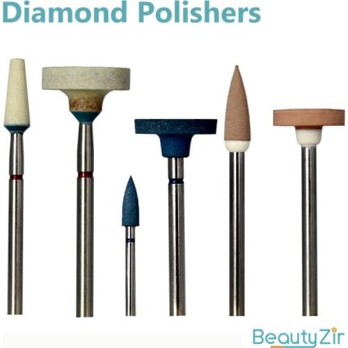 6 pcs dental lab ceramics diamond stone grinder zirconia full porcelian crowns polisher
