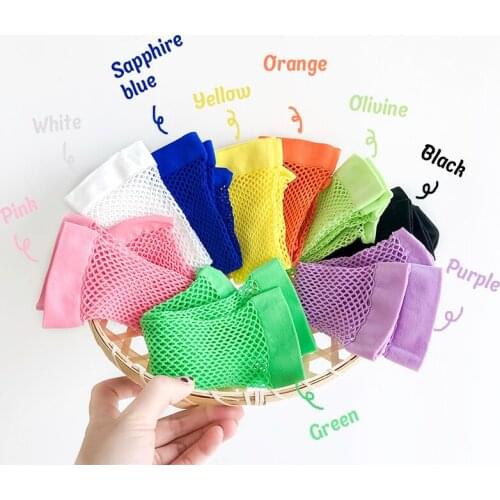 9 Colors Kid Toddler Candy Colors Breathable Mesh Fishnets Socks.Chic Children Baby Girls Fishnet Socks In tube Sock Sox 3Y-8Y