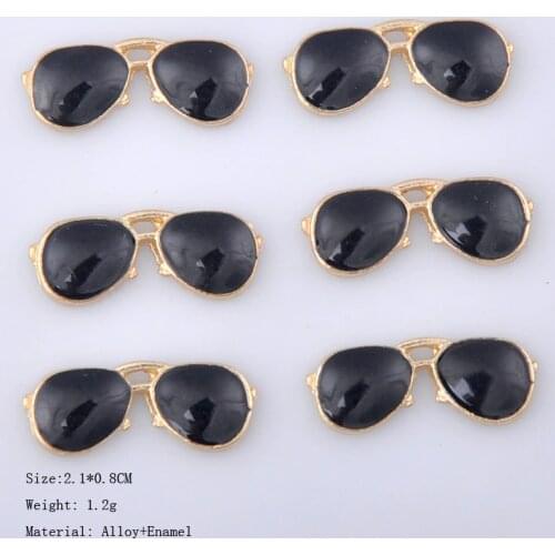 Handmade hair accessories Materials Bear Sunglasses charms DIY alloy headwear glasses pendants metal jewelry making findings lot