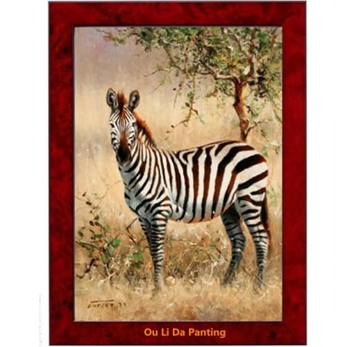 Free shipping classical animal zebra landscape oil painting canvas painting prints on canvas home wall art decoration picture