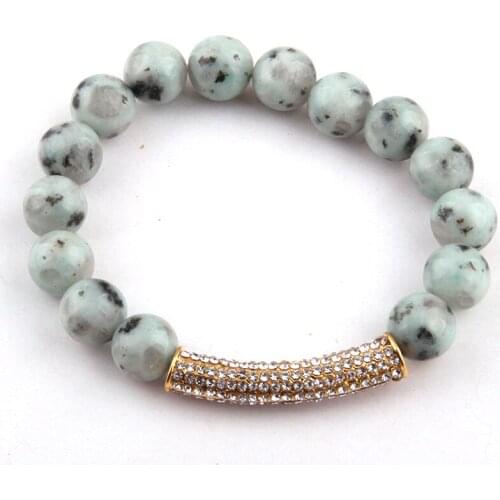 Free Shipping New Design Fashion Beautiful 10mm Stones Bead Crystal Bracelets