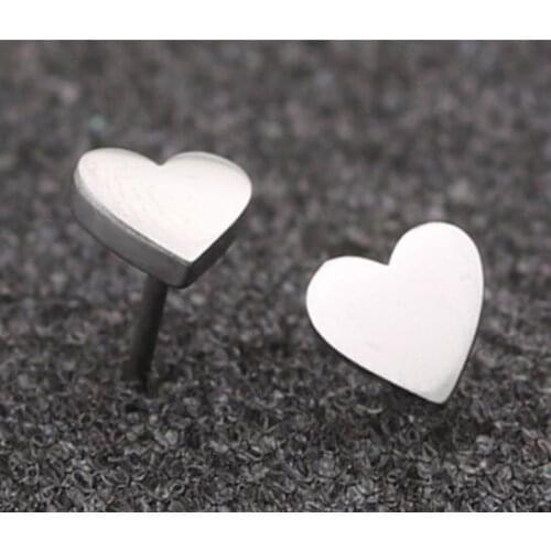 Bohemian Fashion Love Heart Stud Earrings for Women Girls Statement Jewelry Small Geometric Earings 2020 Wholesale