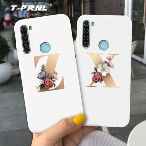For Redmi Note 8T case for Xiaomi Redmi note 8T case Customized Flowers and letters case for Redmi note 8 Pro 9 9s case Soft TPU