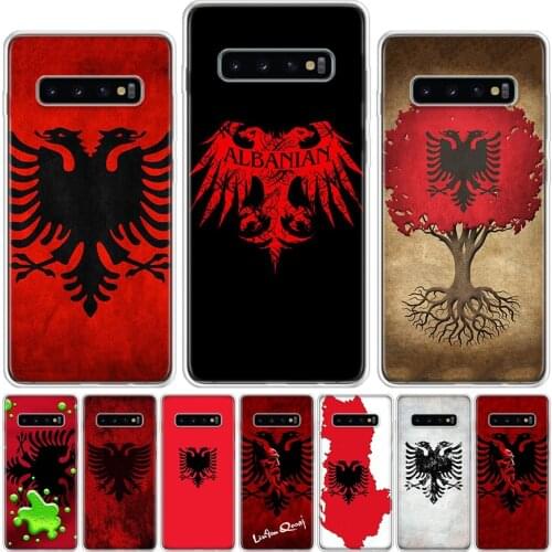 Albania Flag Eagle Phone Case For Samsung Galaxy Note 8 9 10 20 S21 S20 S10E S10 S9 S8 S7 Ultra J6 Plus Lite Cover
