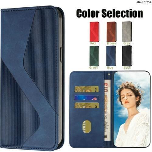 Luxury Leather Case for Samsung Galaxy Note 20 Ultra S Line Wallet Magnetic Flip Cover For Galaxy S10E S9 S10 PLUS Fundas Coque