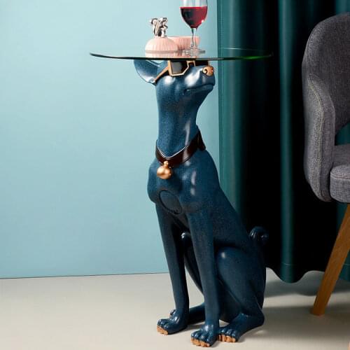 Home Decor Living Room Doberman Dog Figurine Decoration Nordic Furnishing Tea Table Ornaments Room Housewarming Gifts