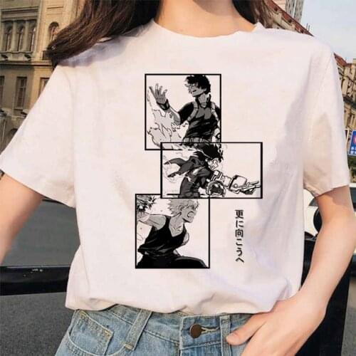 My Hero Academia T Shirt Women Kawaii Midoriya Izuku Deku Tshirt Unisex Japanese Anime Boku No Hero Academia Graphic Tees Female