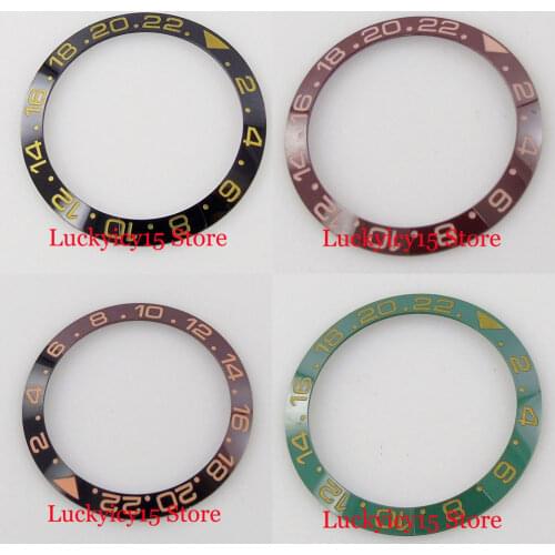 Green/Red/Black fit GMT/SUB Slope 38mm*30.6mm Ceramic Watch Bezel Insert Ring