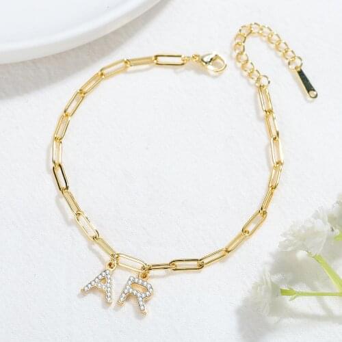 Old English Punk Charm Classic Letter Bracelet Stainless Steel Charm Wholesale A-Z Alphabet DIY Jewelry Bracelet Necklace Making