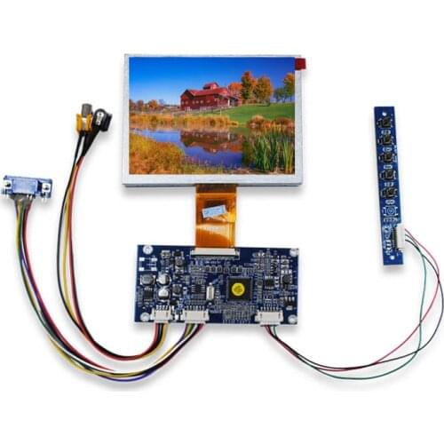 5“ TFT lcd display module kit 15pin VGA video input 640x480 4:3 200cd/m2 -20~70C working for industrial