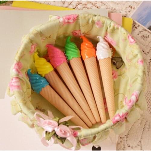 1PC Creative Ice Cream Pen Kawaii Gel Pen Caneta Material Escolar Stationery Office School Supplies Gift Random Color
