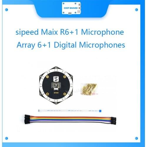 Sipeed Maix R6+1 Microphone Array 6+1 Digital Microphones and 12 RGB LEDs Compatible with Maix AIoT series