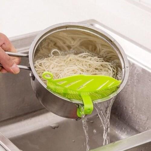 Multi-use Pot Funnel Strainer Baffle Sieve Drainer Beans Peas Washing Filter Rice Noodles Colander Kitchen Pasta Tool Leakproof