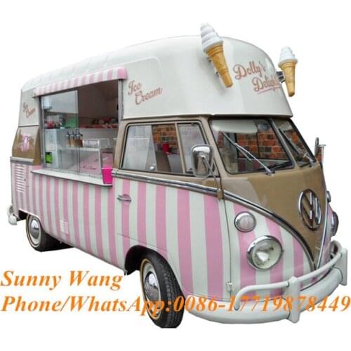 Mobile Kitchen Churros Caravan Coffee Cart Cold Food Truck Frozen Ice Cream Cart Pizza Shop Fast Food For Sale