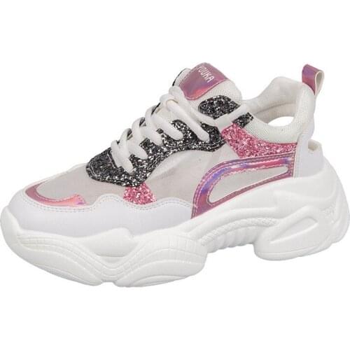 New womens shoes fashion casual sports shoes instagram fashion shoes Korean breathable Organza yarn colorful youth beautiful