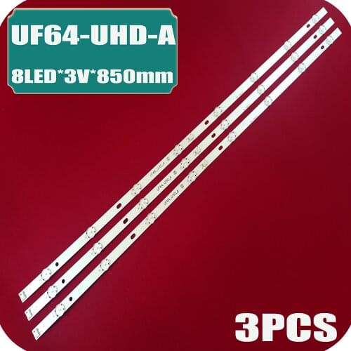 New Kit 3 PCS 8LED 850mm LED backlight strip for LG 43UH6030 43UF640 UF64_UHD_A 43LH60FHD 43UF6407 43UH610V 43UH619V 43UH603V