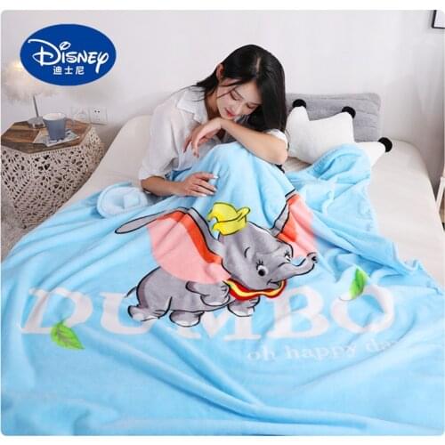 Disney cartoon Dumbo blanket single layer double-sided flannel blanket warm in winter Bedspreads Sheets Blanket gift 150x200cm