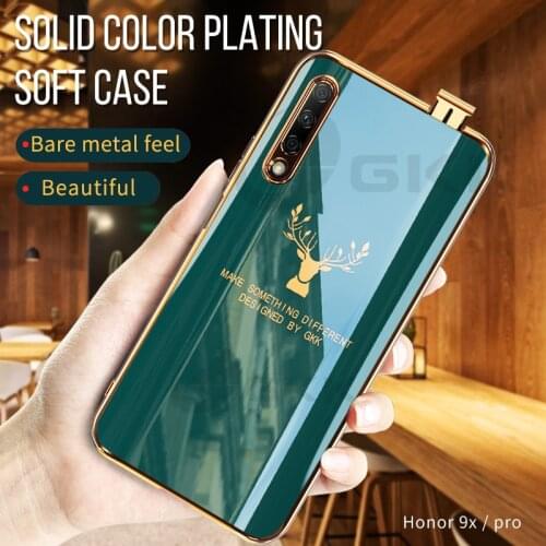 GKK Luxury Plating Soft Case For Huawei Honor 9X V30 Pro Y9s Case Anti-knock Protect Cover For Huawei Nova 3e 4e 5t P20 P30 lite