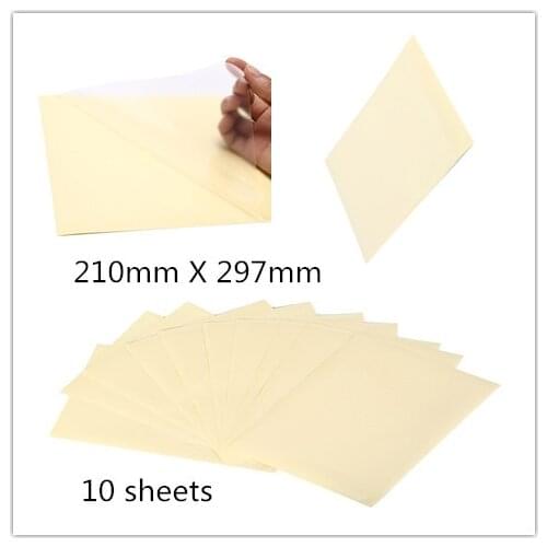 10 Sheets 21 X 29.7cm Self Adhesive Vinyl A4 Clear Transparent Film Label Sticker 210mm X 297mm For Laser Printer