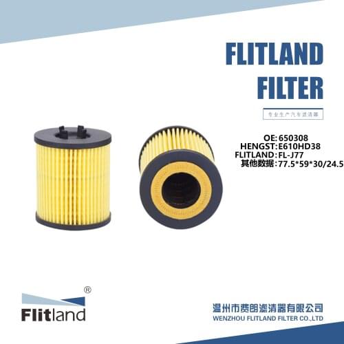 Engine system lubrication Oil filter OE NO 650308 E610HD38 HU611/1X OX182D use for OPEL SAAB VAUXHALL CADILLAC FL-J77