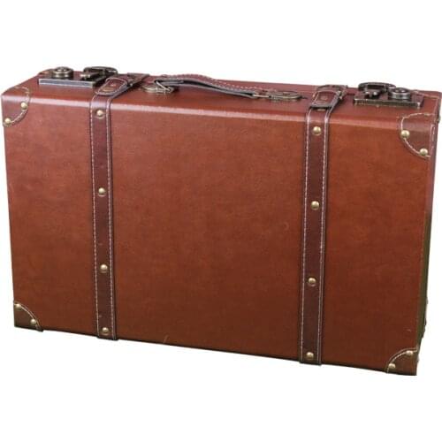 Old Shanghai Republic Style Box Retro Suitcase Wooden Storage Box Photo Studio Decoration Window Display Props Suitcase