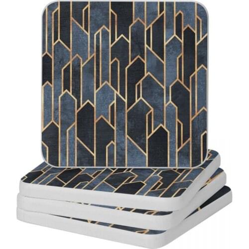 Dark Blue Crystals Natural Diatomite Square Round Coaster MildewProof Cup Bonsai Mat Soap Toothbrush Pad Wholesale Diameter 10cm