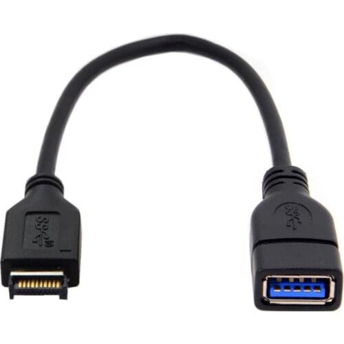 Chenyang Type-A USB 3.0 Female to USB 3.1 Front Panel Header Extension Cable 20cm