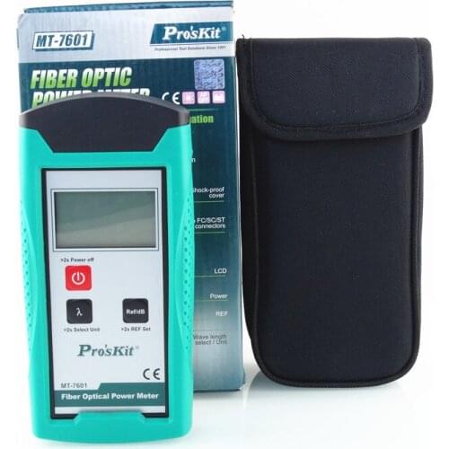 Prokits MT-7601-C Fiber Optic Power Meter Adapts to FC/SC/ST Connectors