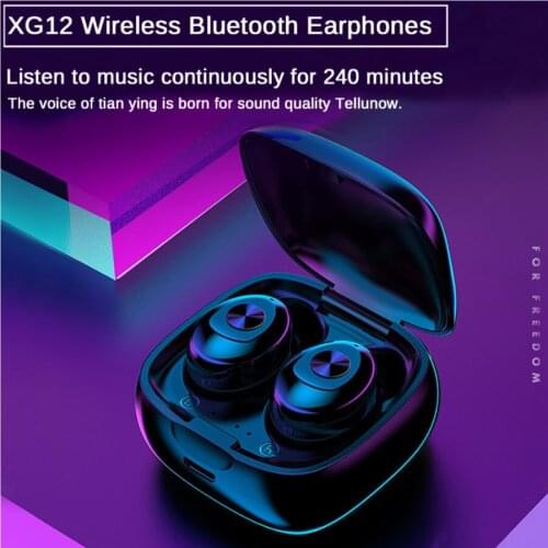 XG12 Bluetooth Headset TWS Headset FOr Mobile Phone Mini Wireless Hands-Free Headset Game Music Headset Sports Waterproof HIFI9D