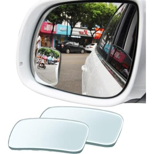 1 Pair Blind Spot Mirror 360 Rotation Adjustable Wide Angle Mirror square Convex Rear View Mirror Car mirror Universal