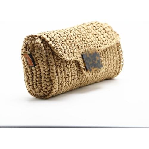 Womens Boho Small Crossbody Bag Fashion Straw Woven Shoulder Messenger Bag Holiday Beach Bags New Straw bag Clutch purse sac