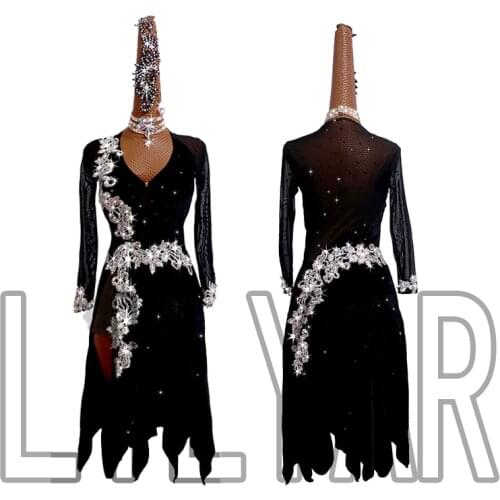 New Latin Dance Dress Competition Dress Costumes Skirt Performing Dress Adult Customize Children Red Matador Skirt Split Skirtes