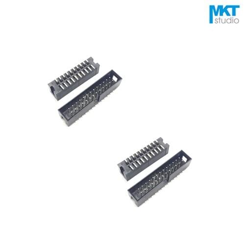 100Pcs 60P SMT 1.27mm Pitch DC3 Male IDC Connector Socket Header Shrouded With Notch Key 2x30P