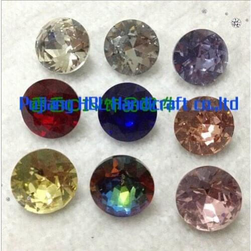 12mm 14mm 100pcs White Diamond-shaped Crystal Glass Gem Point Back Fancy Rhinestones