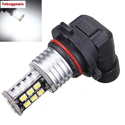 2-Pack 9006 9005 Base White (6000K-8000K) 2835 15-SMD Car Vehicle LED Fog Light Day Running Driving Lamp DRL Bulb