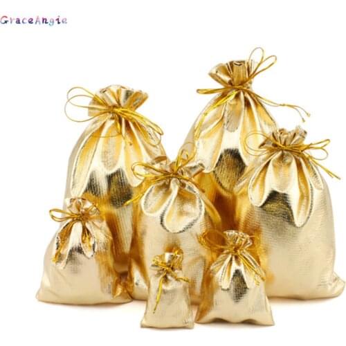 20pcs Large Pouch Toys Gift Bags Bag Jewelry Bags Storage Organization Storage Drawstring Bags Gold and Silver Jewelry Package