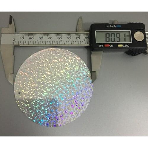 25pcs Silver Laser Large Round Sequins 80mm PVC Flat Sequins Artesanatos Accessories With 2 Holes for wedding Craft