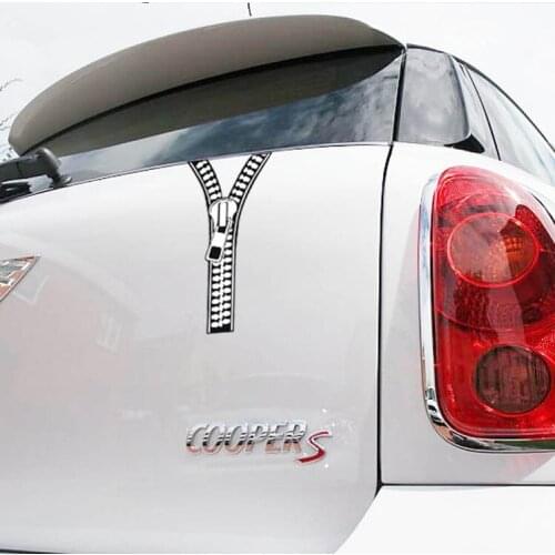 3 Pieces New arrival 19*9CM Zipper Personality car stickers The Whole body glue sticker car styling car accessories