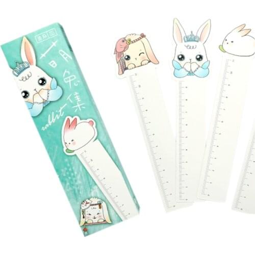 30pcs/lot cute cartoon rabbit series blank bookmark diy tool gifts for reader with measuring ruler stationery