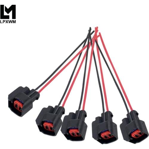 5Pcs / Set Injector Dynamics EV6 Pigtail Clip Connector Fuel Injector Connectors For Many Cars EV6 Injector Plug FIC13