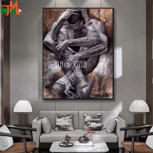 5d diy Diamond Painting Abstract Man Sexy Portrait Diamond Mosaic Body Art Needlework Embroidery Cross Stitch Rhinestone Decor