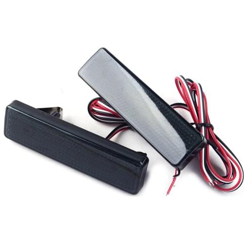 Car 2pcs LED Rear Bumper Reflector Tail Brake Stop Light Black Lens Fit for Opel Vauxhall Vivaro Movano A Renault Master Trafic