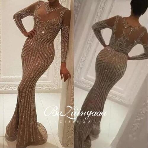 New Elegant Woman Evening Gown Plus size slim printed long evening dress Suitable for Formal Parties