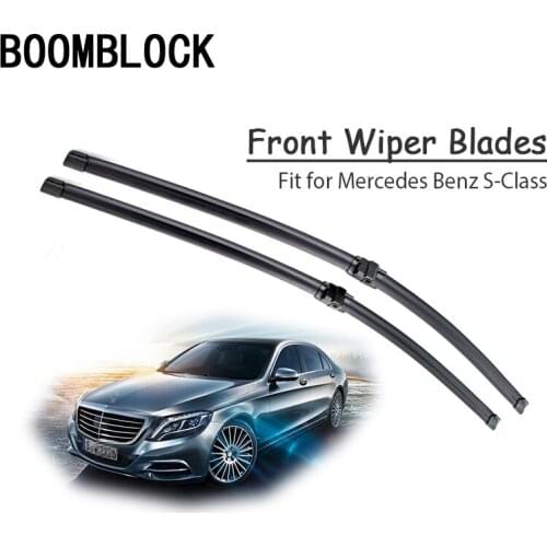 BOOMBLOCK For Mercedes Benz W221 W220 S - Class Vehicle AMG Car Rubber Windscreen Wipers Blades Arm Kit Rain Brushes Accessories