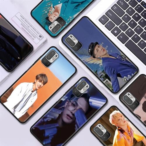 Ateez Hongjoong Handsome Black Soft TPU Capa for Xiaomi Redmi Note 9S 8 9 7 10 Pro Max 9C 8T 9A 7A 4G 8A Phone Case Cover Bag