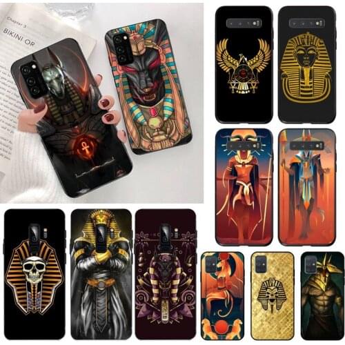 Egypt Nefertiti Anubis Ankh Pharaoh Phone Case for Samsung S20 plus Ultra S6 S7 edge S8 S9 plus S10 5G lite 2020