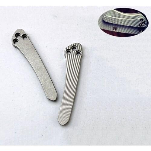 CNC Titanium Alloy Deep Carry Pocket Clip Folding Knife Back Clamp With screw For Paramilitary 2 C81