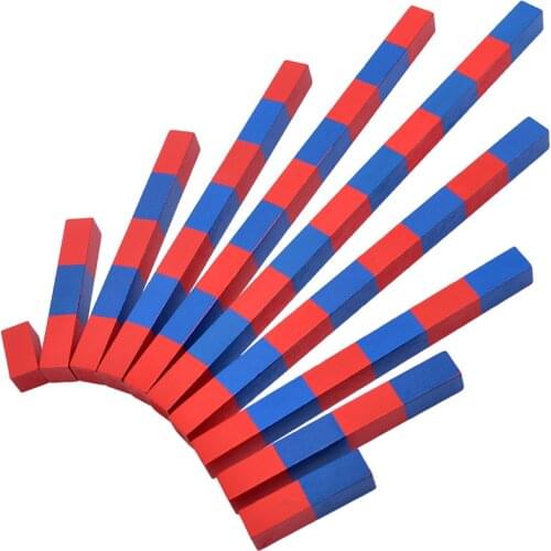 Childrens Montessori Math Teaching Aids Family Version Red And Blue Digital Stick Childrens Enlightenment Early Education Toy
